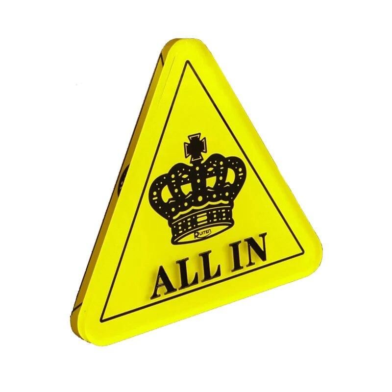 Poker All IN Crystal Acrylic Poker Game All-in Button Big 11.5cm