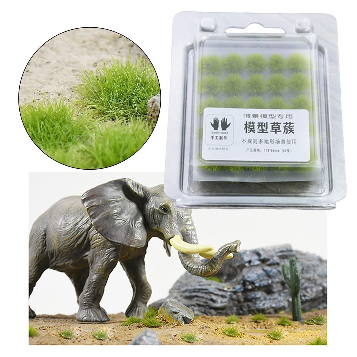 50x Simulation Grass Bush Plant Scene Decoration,Railroad
