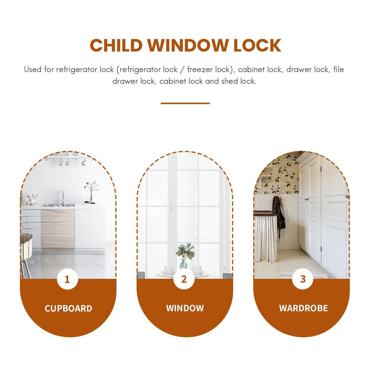 Fridge Lock,Refrigerator Locks,Freezer Lock with Key for