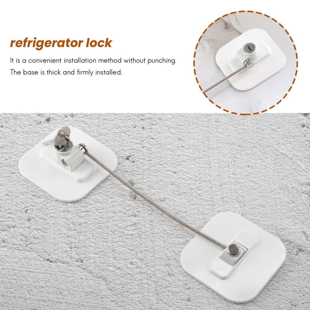 Fridge Lock,Refrigerator Locks,Freezer Lock with Key for