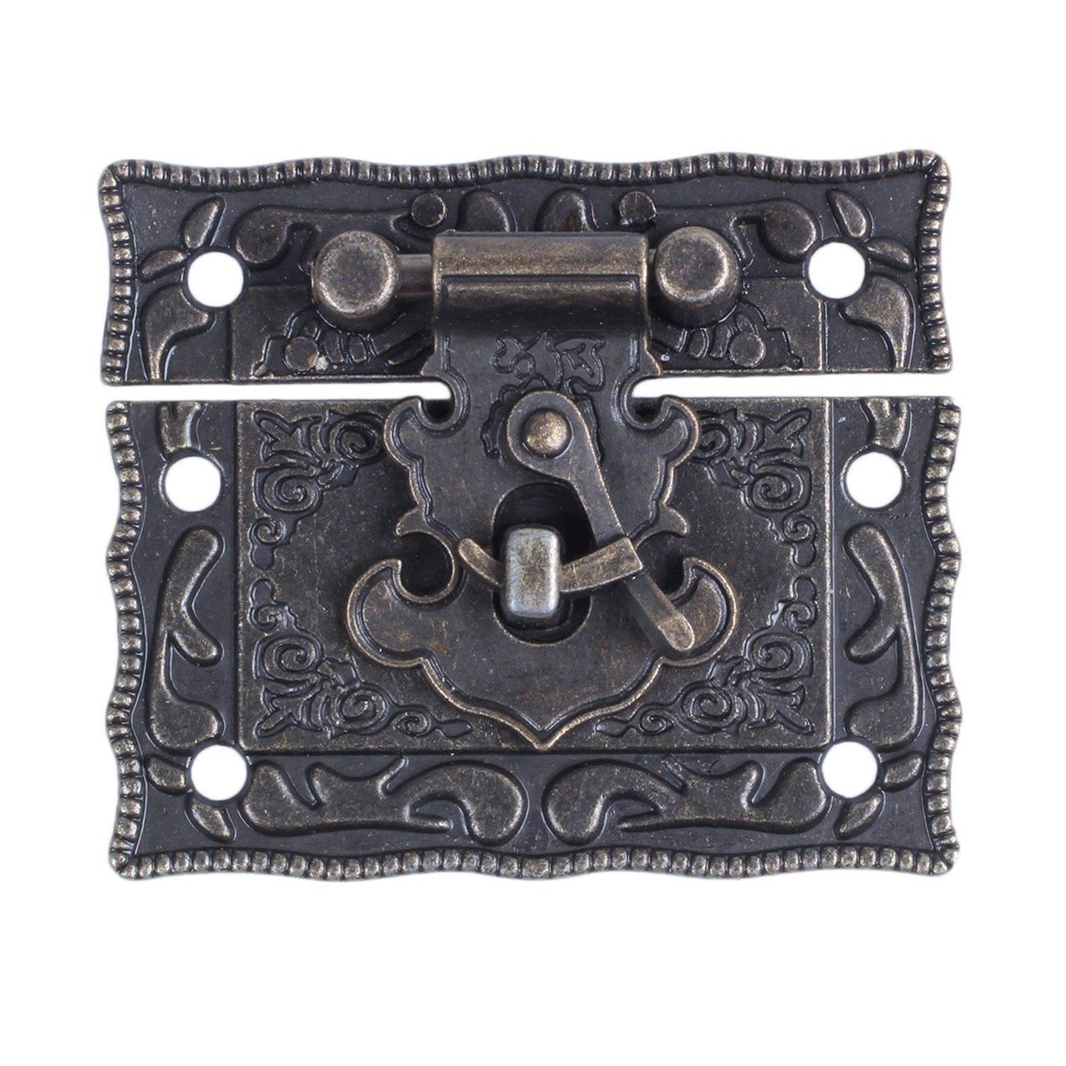 Wood Case Chest Box Rectangle Clasp Closure Hasp Latches