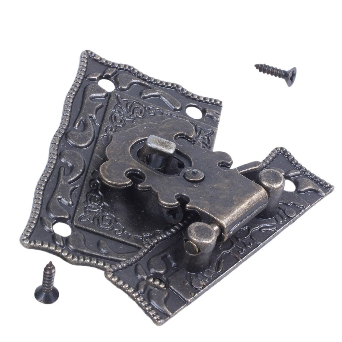 Wood Case Chest Box Rectangle Clasp Closure Hasp Latches