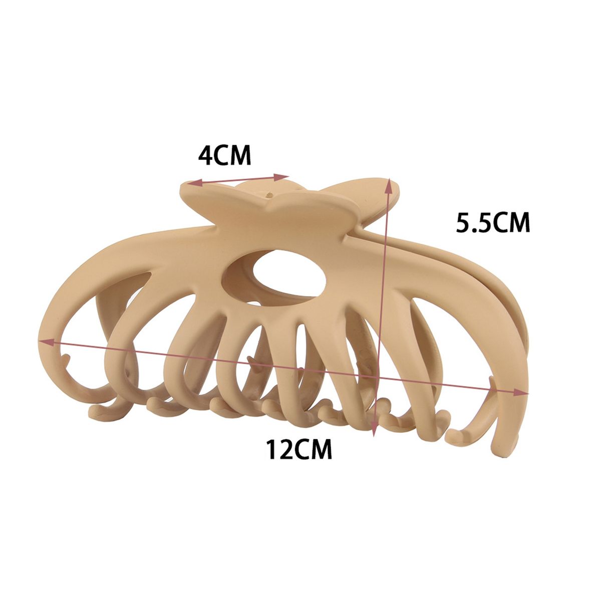 8Pcs Plastic Matte Hair Claws Hair Clips Combination Set - F