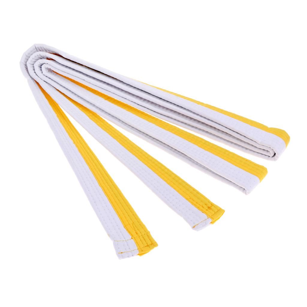 Taekwondo Belt Karate Martial Arts Aikido White And Yellow