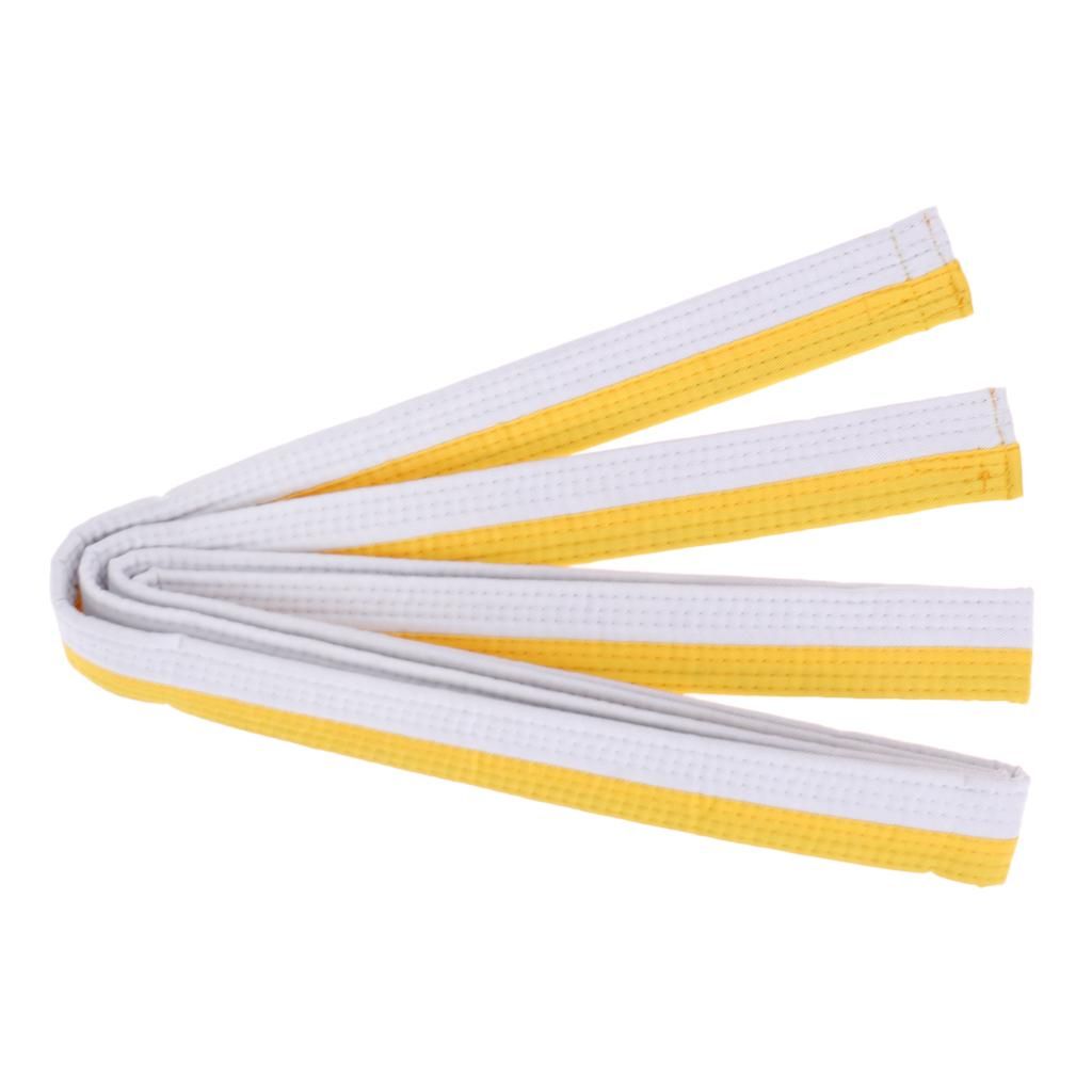 Taekwondo Belt Karate Martial Arts Aikido White And Yellow