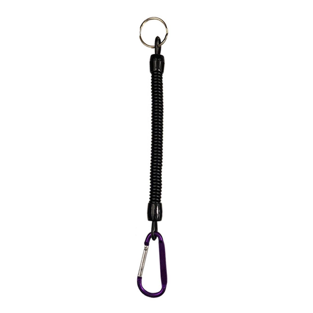 Fishing Lanyard Spring Fishing Anti-lost Safety Lanyard Purple