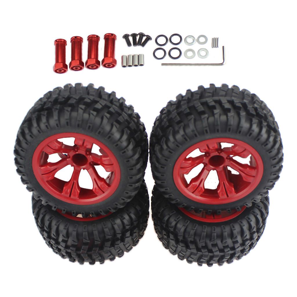 110mm Rubber Tire & Hub Extented Adapter For WLtoys 144001 124019 RC