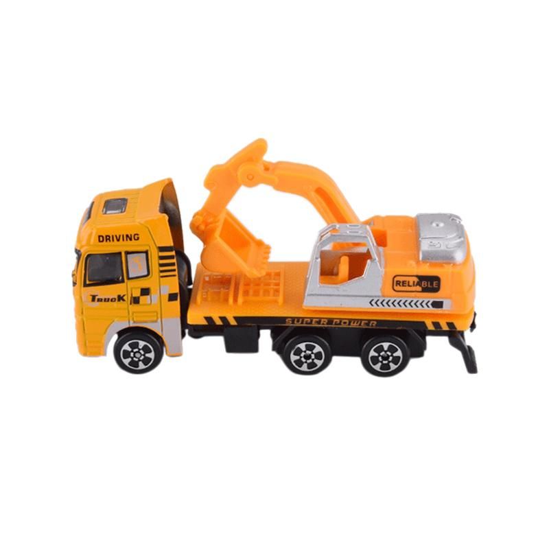 2Pcs 1:64 simu lation Engineering Car Model Toy Car Inertial