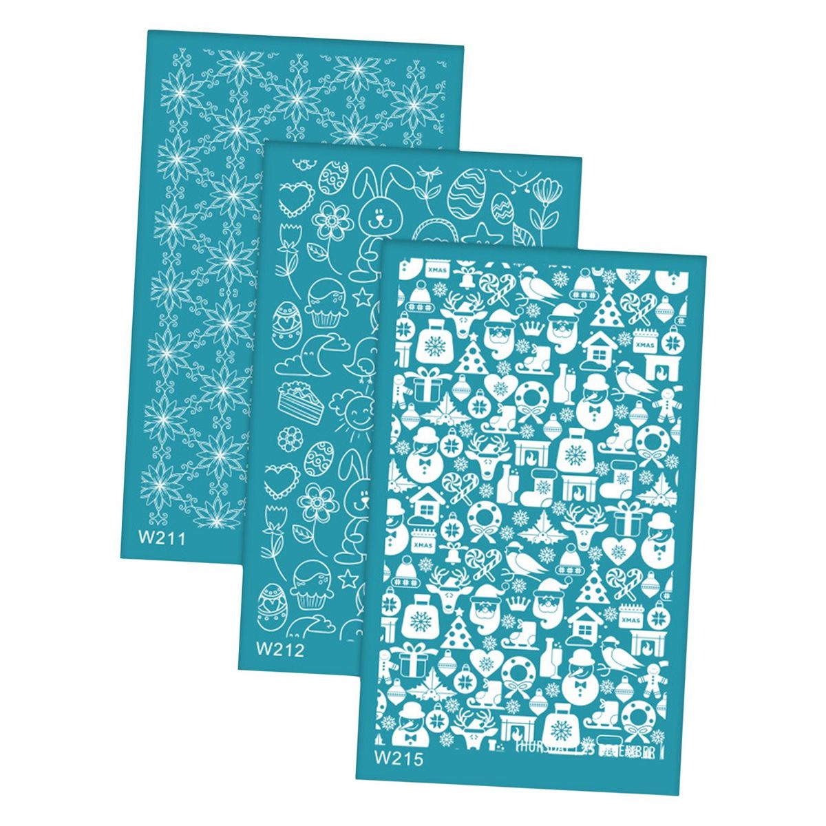 3Pcs Polymer Clay Tool Silk Screen Stencils Washable For