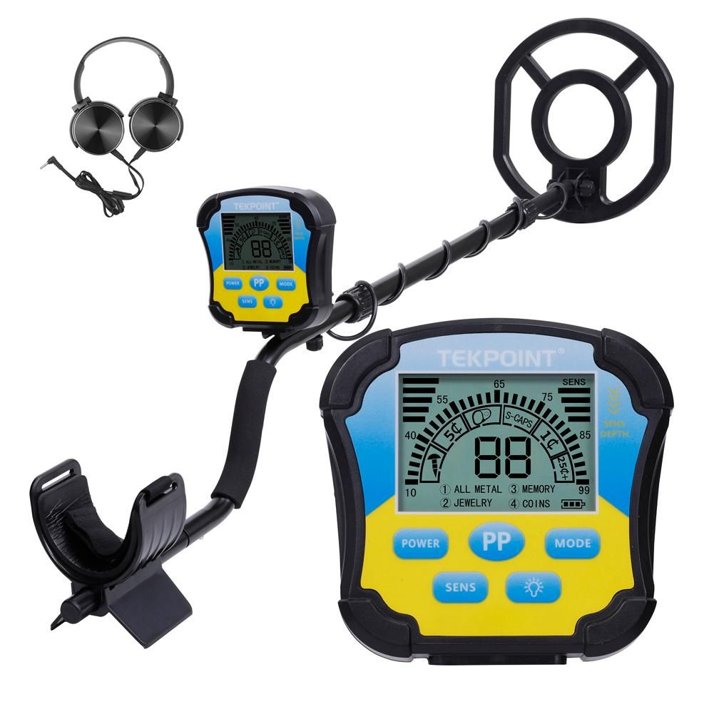 MD8030 Handheld Portable Underground Metal Detector Detachable Easy Installation High Sensitivity Treasure Gold Metal Detecting Tool All Metal Jewelrys Memory Coins Modes IP68 Waterproof Search Coil for Kids Adults with Headp