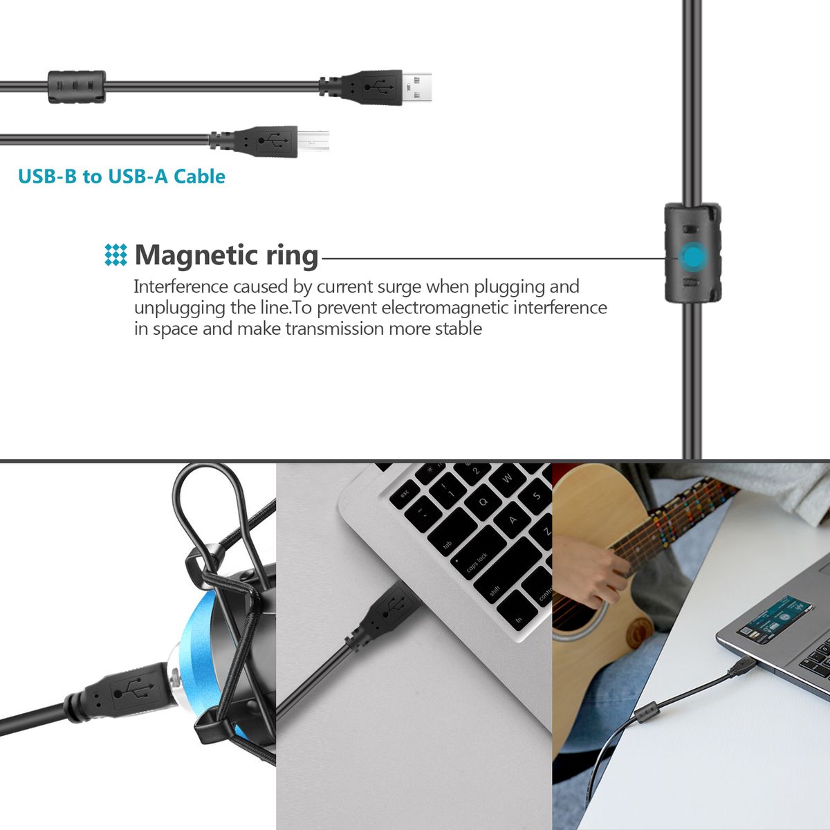USB Microphone Kit 192KHZ/24BIT Plug&Play Computer Cardioid Mic Podcast Condenser Microphone With Professional Sound Chipset For PC Karaoke/YouTube/Gaming Record, Arm Stand/Shock Mount (Blue)（NW-8000-USB）