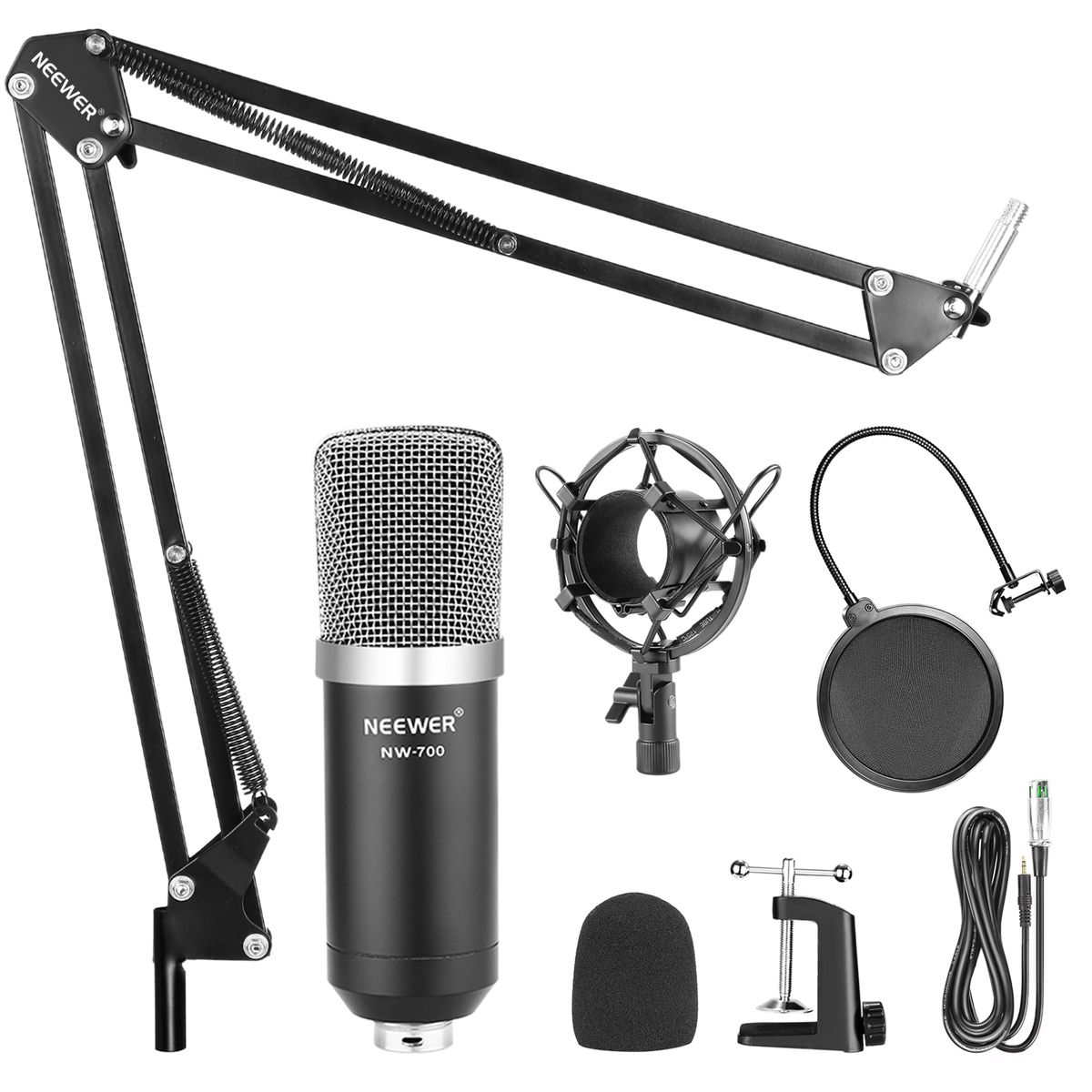 NW-700 Condenser Microphone Kit With Arm Stand, Shock Mount