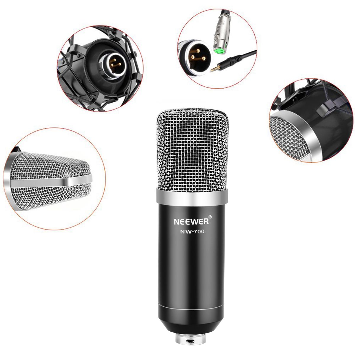 NW-700 Condenser Microphone Kit With Arm Stand, Shock Mount