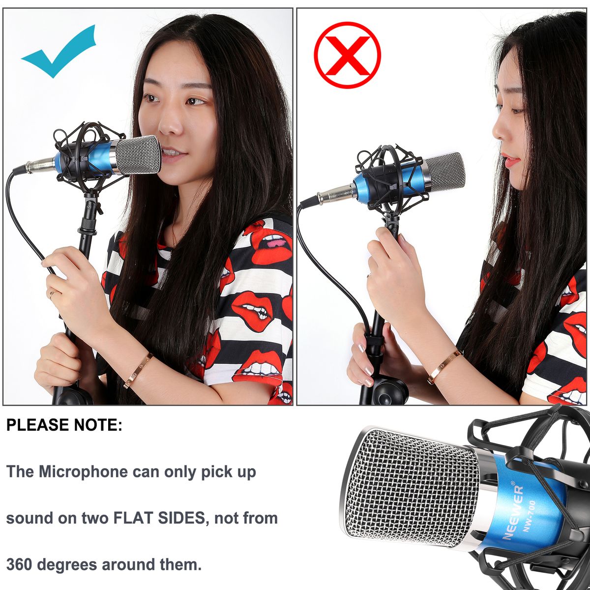 NW-700 Condenser Microphone Kit With Arm Stand, Shock Mount