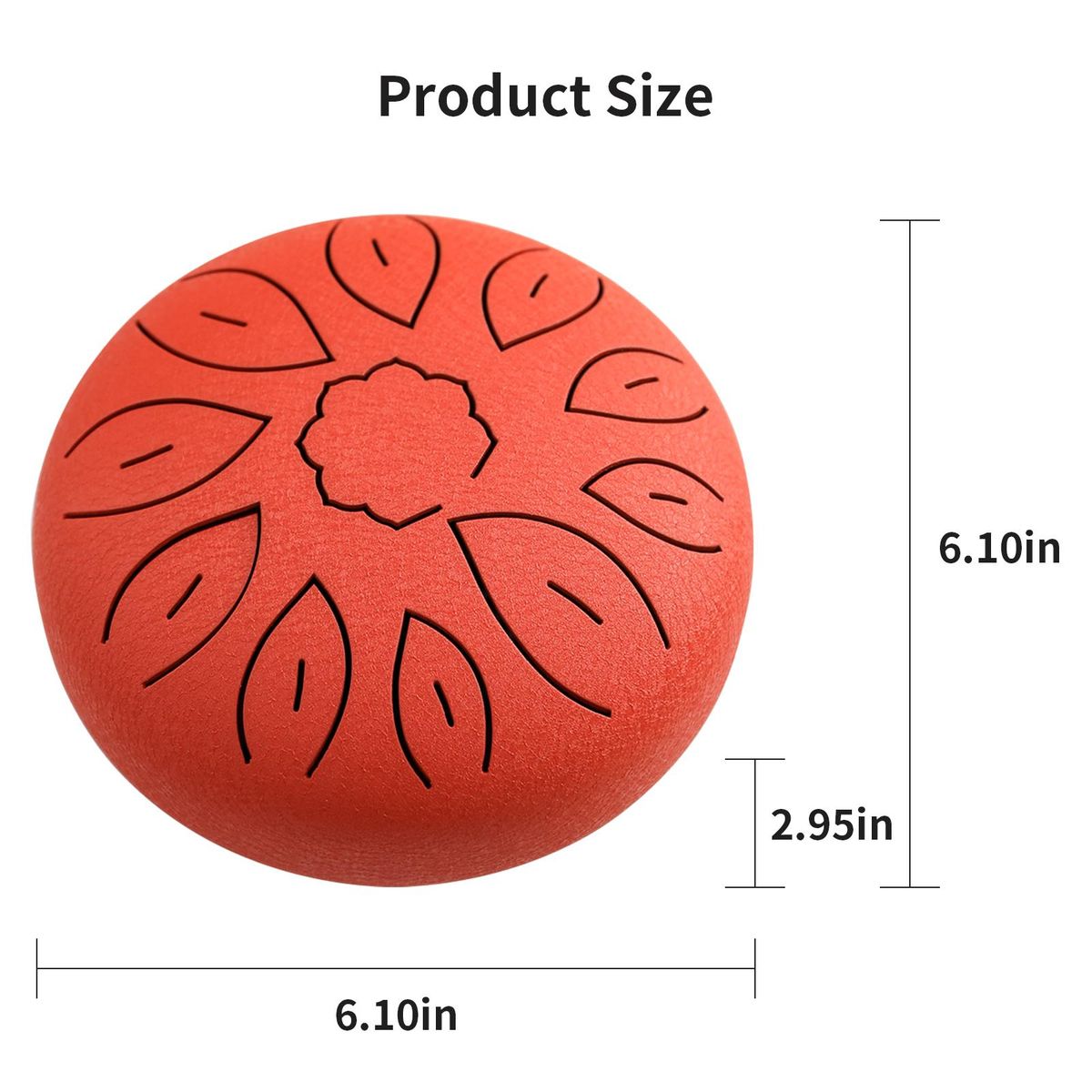 6-Inch Steel Tongue Drum 11 Notes Handpan Drum C Key with Drum Mallet Finger Picks Percussion Musical Instruments for Meditation Yoga