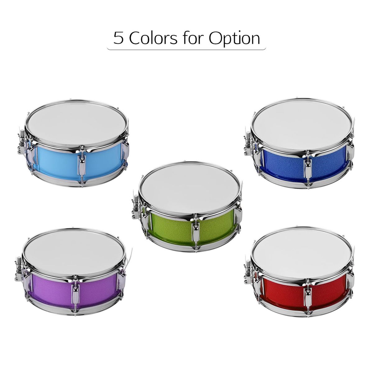 12inch Snare Drum Head with Drumsticks Shoulder Strap Drum Key for Student Band