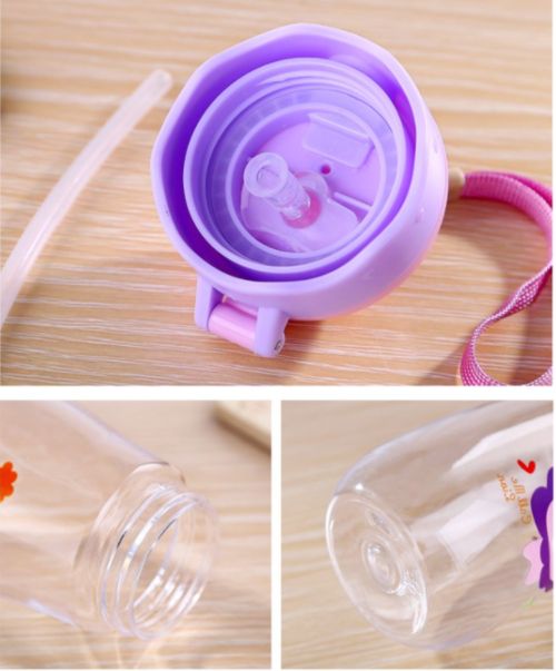 380ml Children Water Cup Environmental Health Baby Feeding Cup Cartoon Milk Juice Cups Gift For Kids Baby Water Bottle