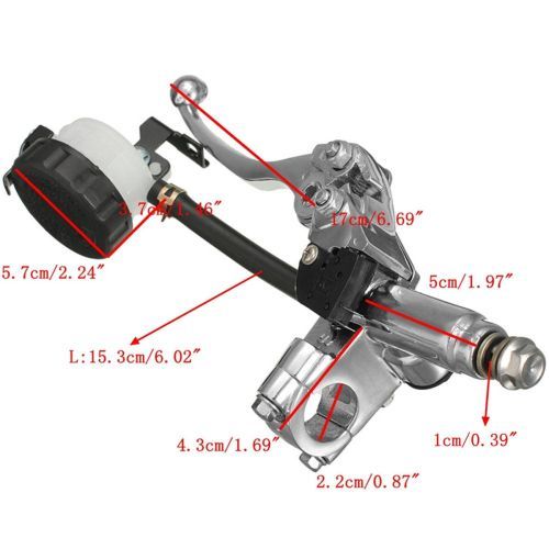 Universal Motorcycle Chrome 7/8" 22mm Right Brake Mast Right