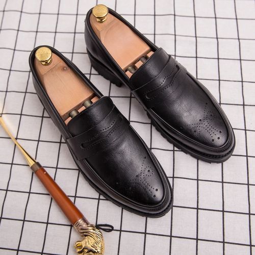 EUR Size 38-47 Fashion Carved Men Oxford Shoes British Style Luxury Business Office Shoes Men Black