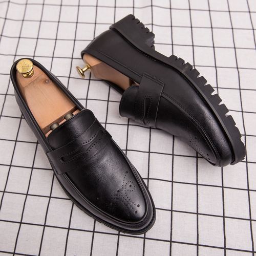 EUR Size 38-47 Fashion Carved Men Oxford Shoes British Style Luxury Business Office Shoes Men Black