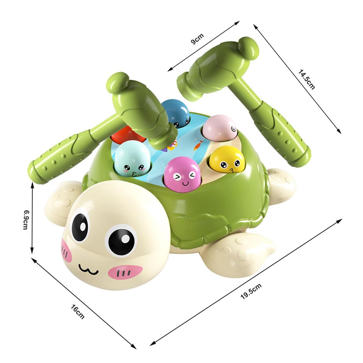 1 Set Child Banging Toy Baby Knocking Mole Toy Game Green
