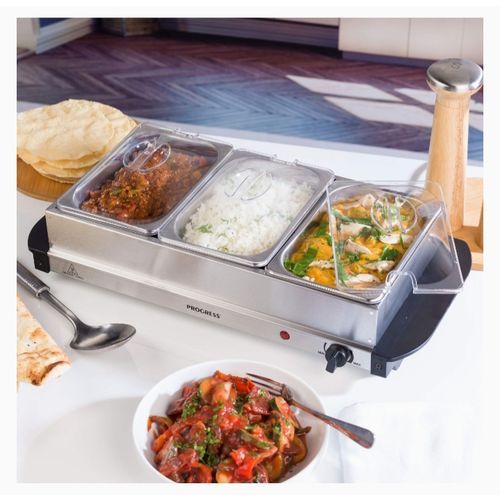 Large 3 Tray Buffet Server & Plate Warmer