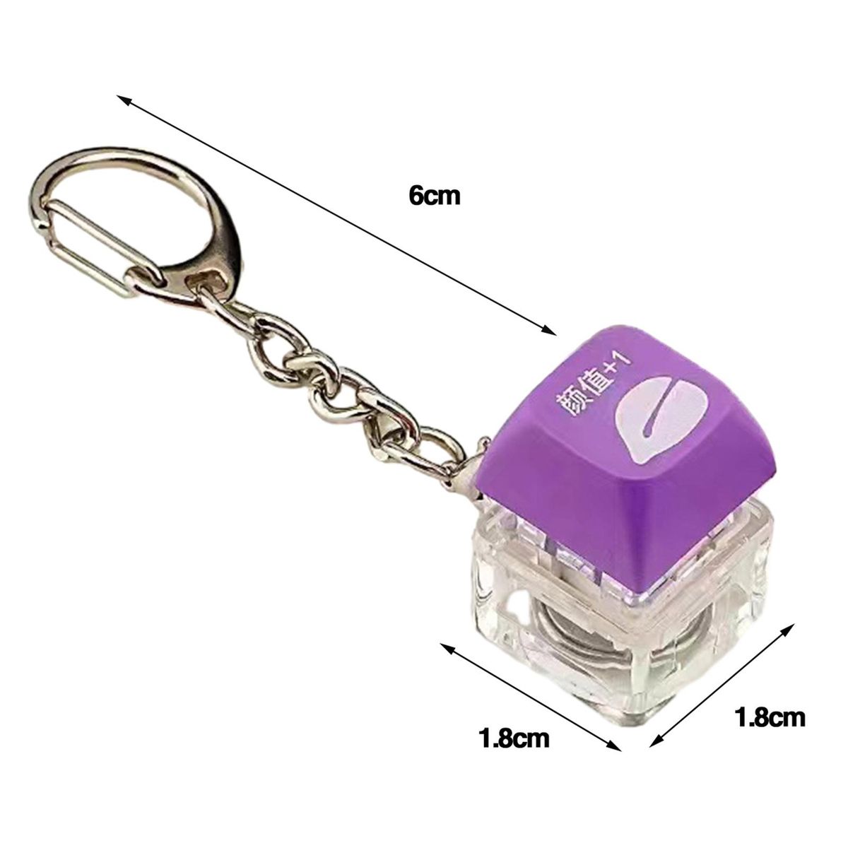 Keyboard Keychain Keychain Versatile Stress Relief Toy for Keyboard Purple