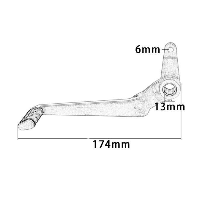 1pcs Aluminium Motorcycle Rear Brake Lever Rest Pedal Rod Silver
