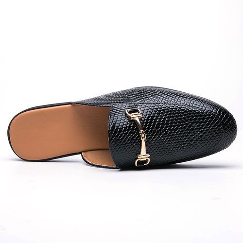 Mens Casual Half Shoes Party Footwear-Black