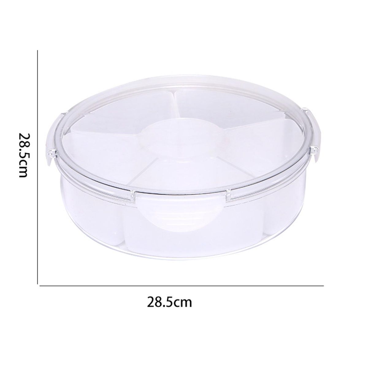 Fruit Tray with Compartments Versatile Veggie Tray 46 for Appetizers Transparent