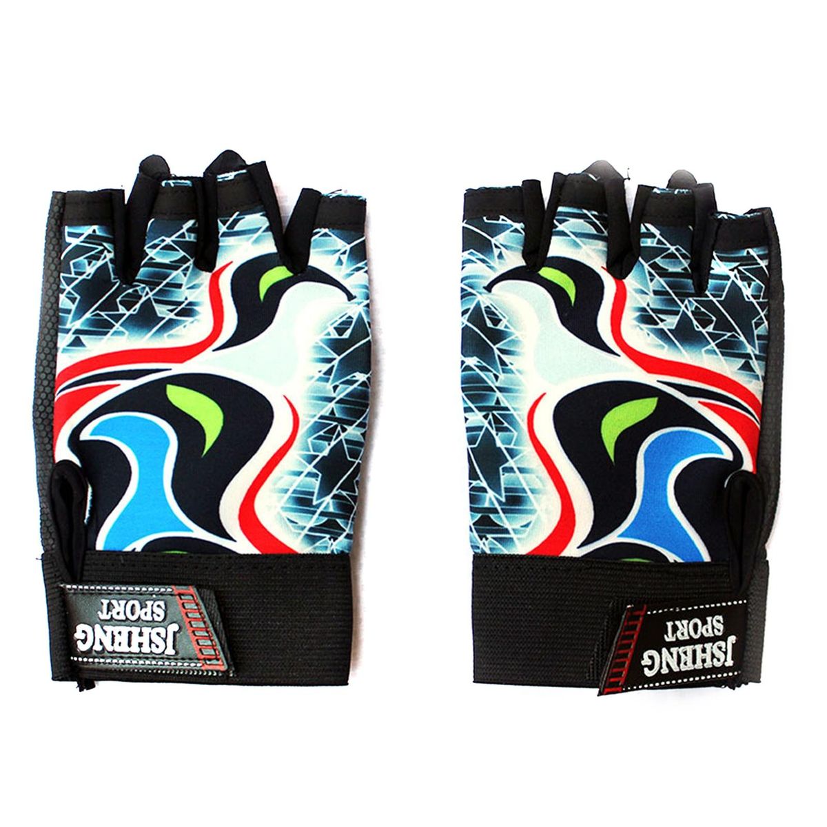 1 Pair Non-slip Half Finger Outdoor Cycling Hiking Climbing Black