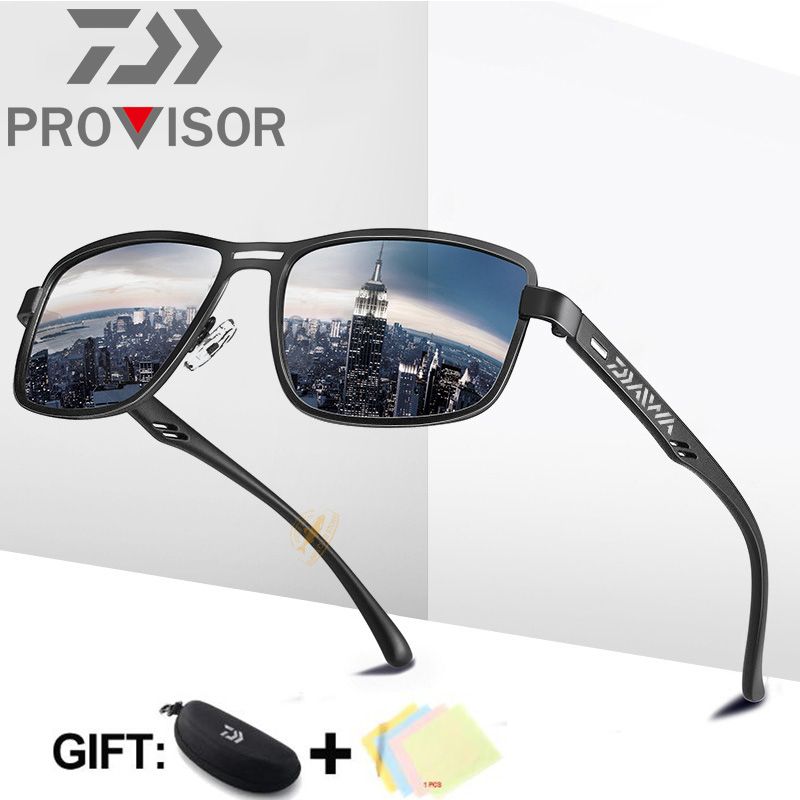 New Daiwa Fishing Glasses Retro Square Frame Men39