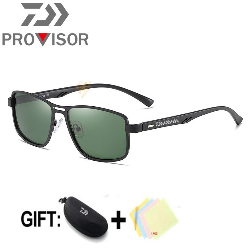 New Daiwa Fishing Glasses Retro Square Frame Men39