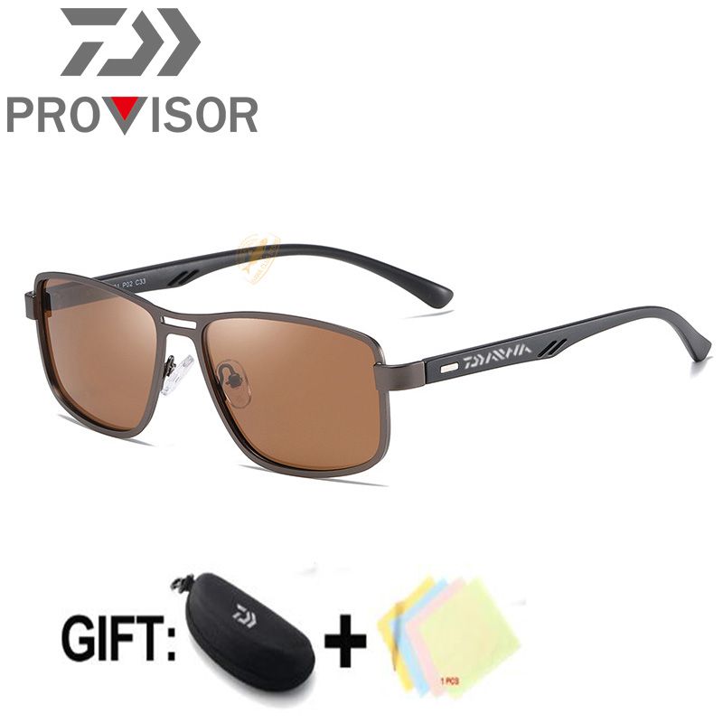 New Daiwa Fishing Glasses Retro Square Frame Men39