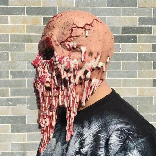 Bloody Zombie Melting Face Adult Latex Costume Walking Dead Halloween Scary HeadMasks