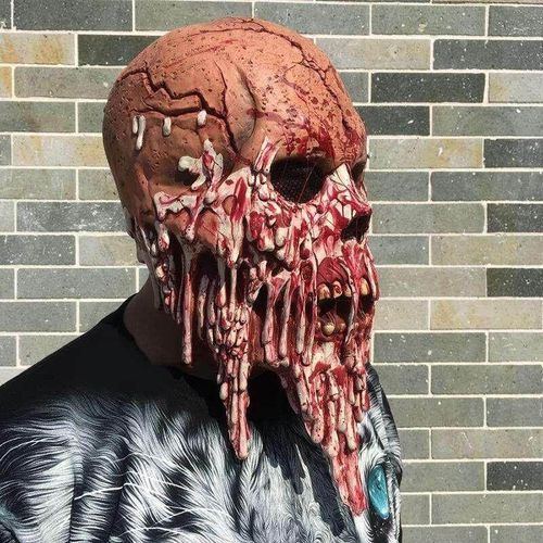 Bloody Zombie Melting Face Adult Latex Costume Walking Dead Halloween Scary HeadMasks
