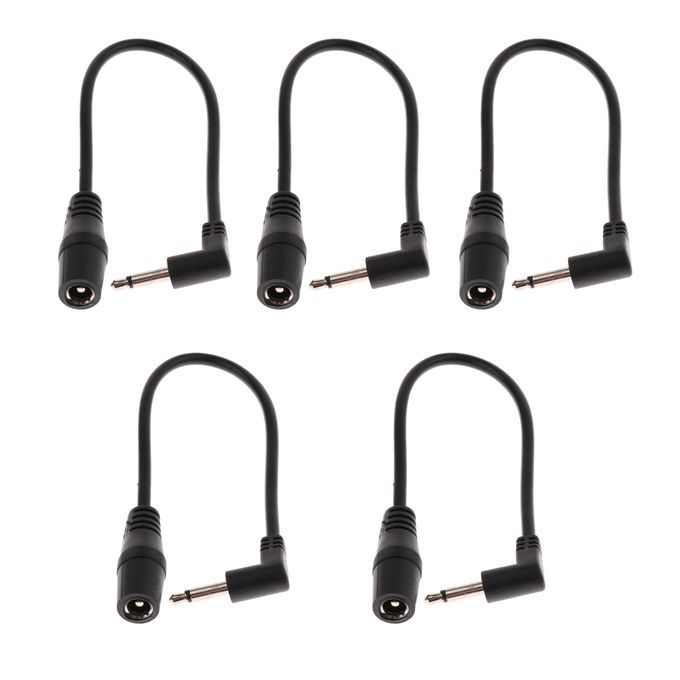 5pcs 5.5mm To 3.5mm Guitar Effect Pedals Power Supply Cable 20.5cm