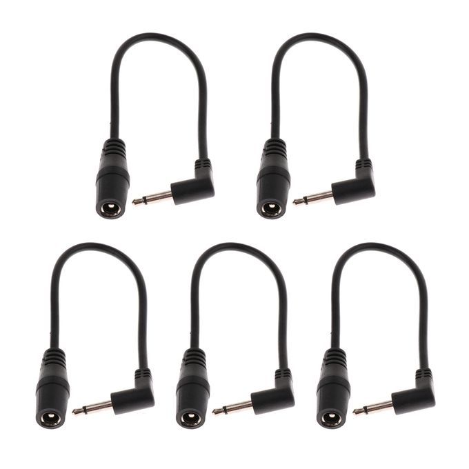 5pcs 5.5mm To 3.5mm Guitar Effect Pedals Power Supply Cable 20.5cm