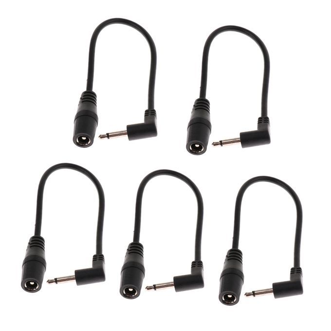 5pcs 5.5mm To 3.5mm Guitar Effect Pedals Power Supply Cable 20.5cm