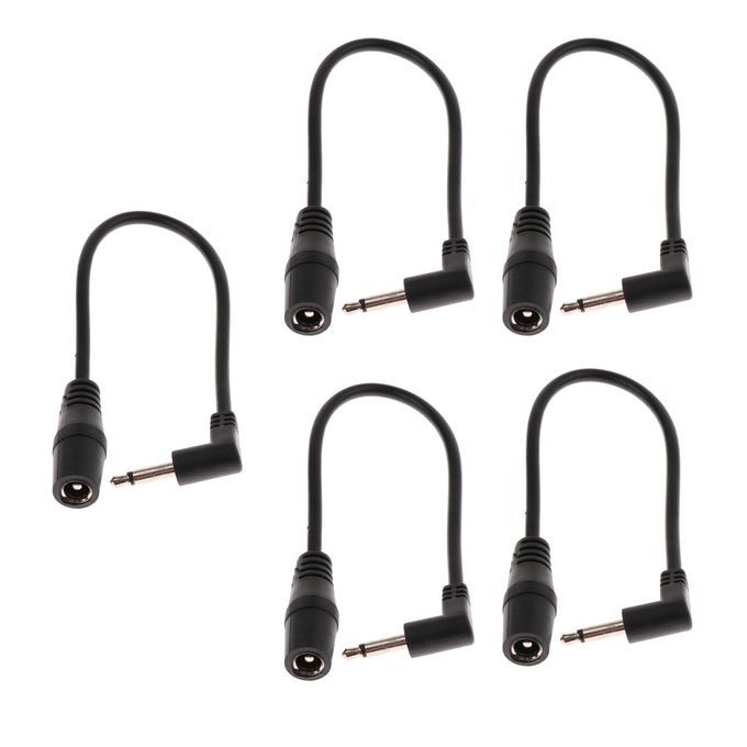 5pcs 5.5mm To 3.5mm Guitar Effect Pedals Power Supply Cable 20.5cm