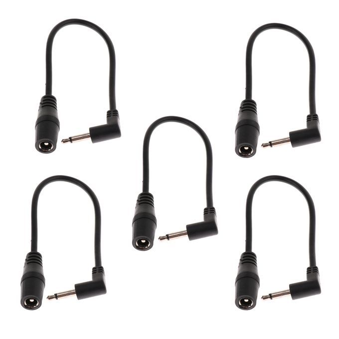 5pcs 5.5mm To 3.5mm Guitar Effect Pedals Power Supply Cable 20.5cm