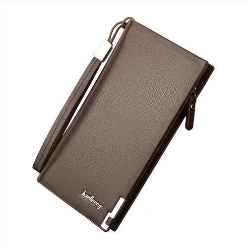 Men's Pu Long Leather Wallet-Coffee