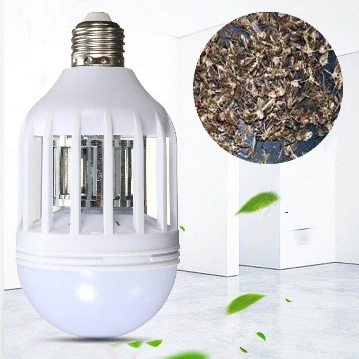110V E27 Lamp Zapplight Dual LED Lightbulb Bug Light Mosquito Killer