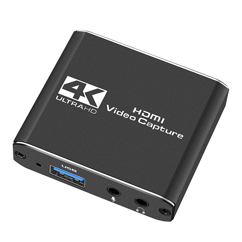 Audio Video Capture Card With Microphone 4K HDMI Loop-Out,1080P 60Fps Video Recorder For Switch/PS5/ One/PC/Video
