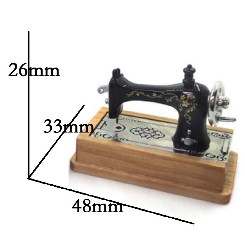 112 Dollhouse Miniature Sewing Machine Wooden Furniture Set