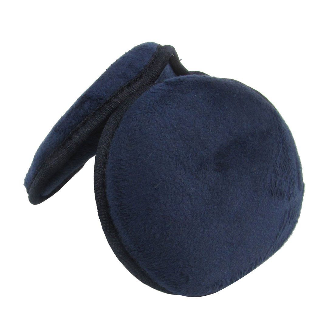 Men Women Dark Blue Fleece Pad Winter Warming Ear