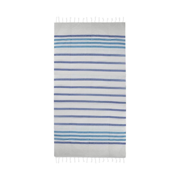 Turkish Cotton Towels Beach Bath Gym Spa Hammam Throw Mixed Blue