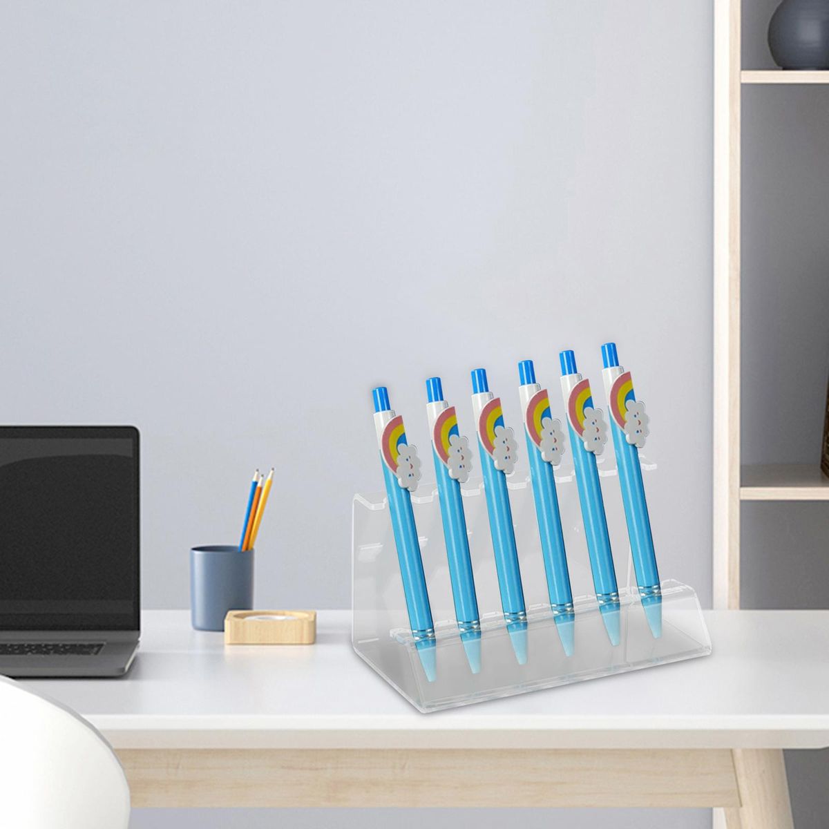 Pen Rack Holder Acrylic Desk Paint Brush Makeup Brush 15cm