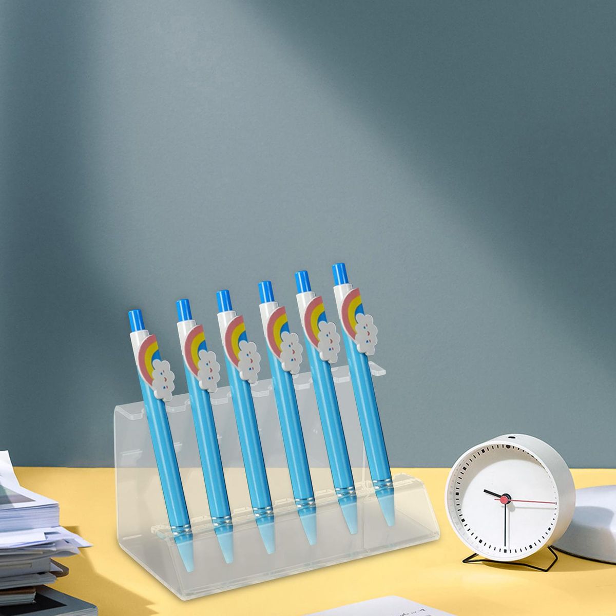 Pen Rack Holder Acrylic Desk Paint Brush Makeup Brush 15cm