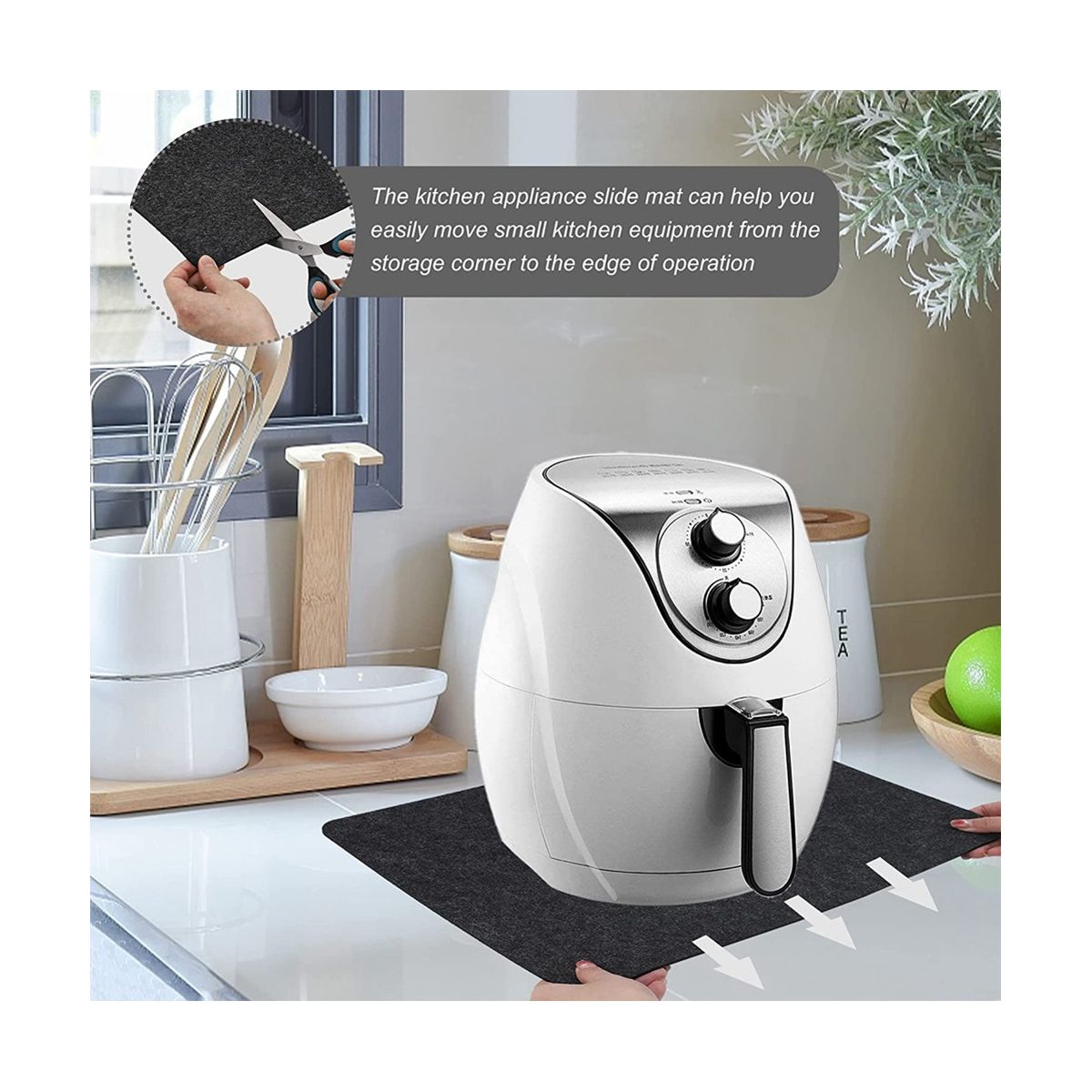 4PCS Felt Pad AirFryer Heat Resistant Pad Washable Kitchen